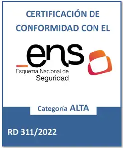 Certification of Conformity with the National Security Framework (High Category) obtained by S2Grupo