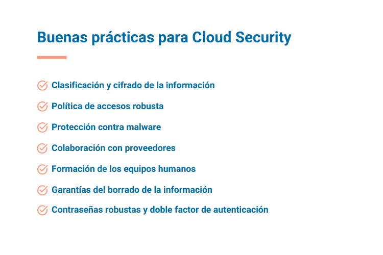 Listado de buenas prácticas de Cloud Security