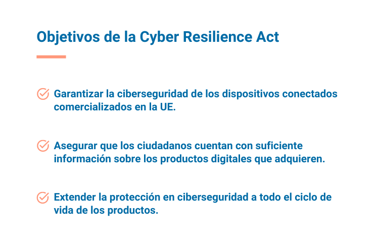 Objetivos principales  de la Cyber Resilience Act
